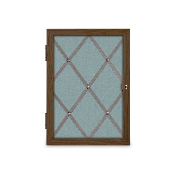 Sliding Door 12" Wood Framed Display Cas, UVDC1651-OAK-COBACC